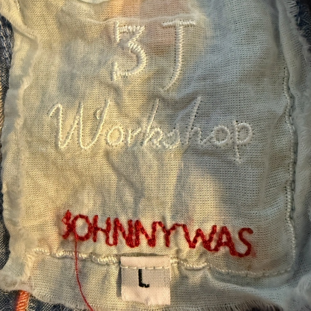 Johnny Was 3J Workshop Blue Embroidered Midi Dress L - Picture 3 of 9